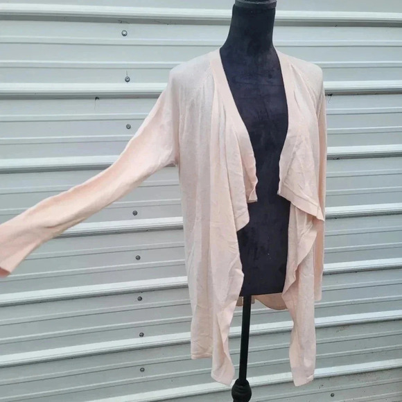 ANN TAYLOR LOFT WOMEN'S CARDIGAN BLUE LONG SLEEVE OPEN FRONT Wool Blend M - Picture 2 of 9